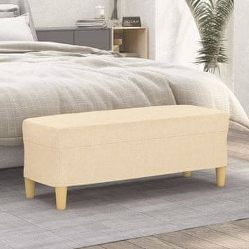 Vidaxl Klupa, krem, 100x35x41 cm, presvučena tkaninom