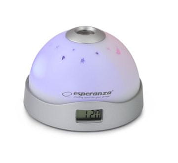 Esperanza Projektor RGB LED zvijezda budilica s laserskom projekcijom vremena