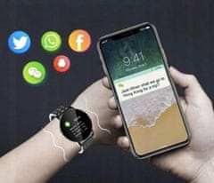 Verk LCD pametni sat, silikonska narukvica Android i iOS 119 crna