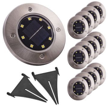 Ikonka Aga LED Solarno vrtno svjetlo 12 komada