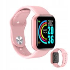 Verk LCD pametni sat silikonska narukvica Android i iOS L18 pink bluetooth