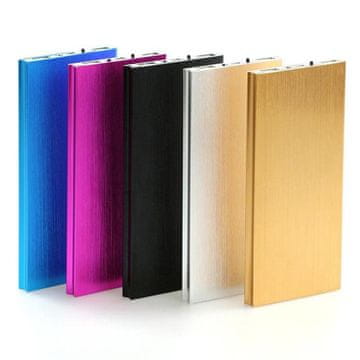 Verk USB 2x powerbank 20000mAh + LED lampa SLIM crna
