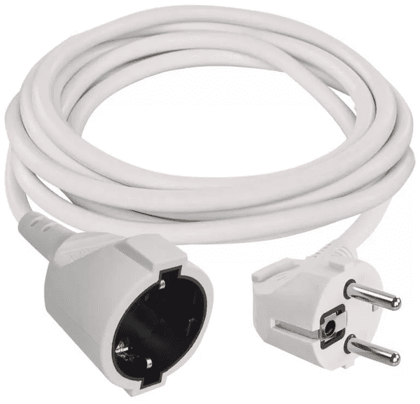produžni kabel 3 m, 1 utičnica, bijela (P0123R)