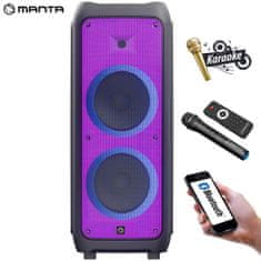 Manta SPK5450 Phantom prijenosni Karaoke zvučnik, Bluetooth, baterija, 300W RMS, TWS, FM Radio - rabljeno