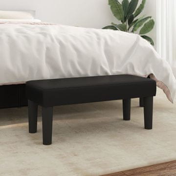 Vidaxl Klupa, crna, 70x30x30 cm, presvučena umjetnom kožom