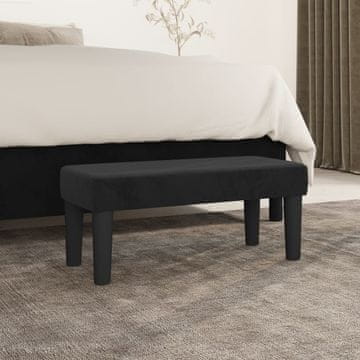 Vidaxl Klupa, crna, 70x30x30 cm, presvučena baršunom