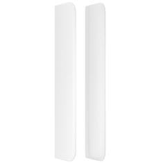 Vidaxl Uzglavlje s ušima bijelo 163x16x118/128 cm od umjetne kože