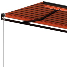 Vidaxl Tenda na ručno uvlačenje 600 x 350 cm narančasto-smeđa