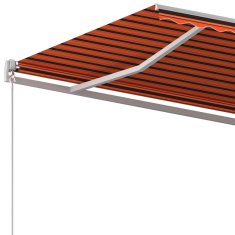 Vidaxl Tenda na ručno uvlačenje 600 x 350 cm narančasto-smeđa