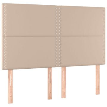 Vidaxl Uzglavlje Cappuccino 144x5x118/128 cm Umjetna koža