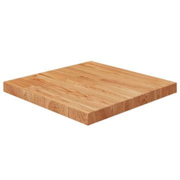 Vidaxl Kvadratna ploča stola svijetlosmeđa 50x50x4 cm hrast