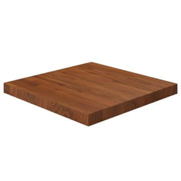 Vidaxl Kvadratna ploča stola tamnosmeđa 50x50x4 cm masivni hrast