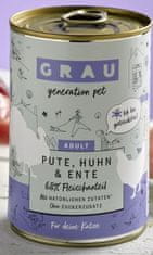 Grau GP Adult konzerva za mačke, puretina & piletina & patka, 6 x 400 g