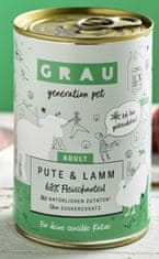 Grau GP Adult konzervirana hrana za mačke, puretina i janjetina, bez žitarica, 6 x 400 g