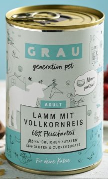 Grau GP Adult konzervirana hrana za mačke, janjetina i integralna riža, 6 x 400 g