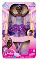 Mattel Barbie osvijetljena čarobna balerina s ružičastom suknjom HLC26