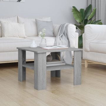 Vidaxl Klub stolić, sivi hrast sonoma, 60x60x42 cm