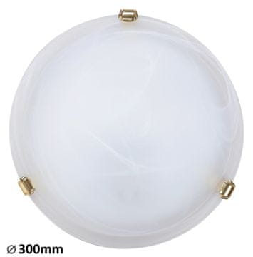 Staklena stropna svjetiljka 30 cm E27 1x60W bijelo alabasterno staklo okruglo Alabastro 3201 Rabalux