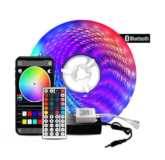 Aga Bluetooth RGB LED traka 5m + upravljač + izvor napajanja