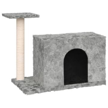 Vidaxl Penjalica za mačke sa stupom za grebanje svjetlosiva 51 cm