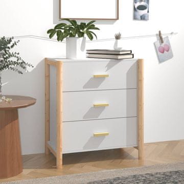 Vidaxl Ormarić, bijeli, 62x38x70 cm, materijal na bazi drva