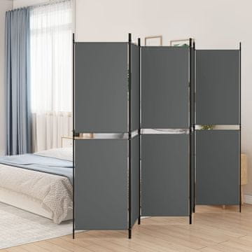 Vidaxl Zaštitni paravan s 5 panela antracit boje 250 x 180 cm, tkanina