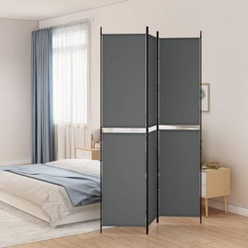 Vidaxl Zaštitni paravan s 3 panela, antracit, 150x220 cm, tkanina