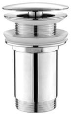 AQUALINE Neprekidni umivaonički odvod 5/4", velika čep, 10-50mm, krom, AQUALINE
