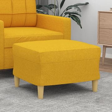 Vidaxl Tabure za noge svijetložute boje 60x50x41 cm presvučen tkaninom