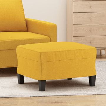 Vidaxl Tabure za noge svijetložute boje 60x50x41 cm presvučen tkaninom
