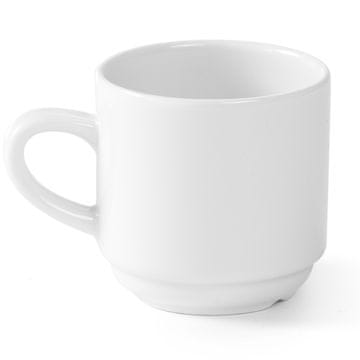 Hendi OPTIMA hotelska šalica za kavu i čaj, bijeli porculan, 230 ml, set od 12 - 770962