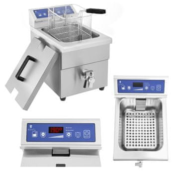 Indukcijska friteza s slavinom 230V 10L