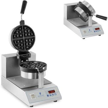 Royal Catering Rotacijski aparat za vafle za četvrtokrugle vafle, promjera 18 cm, 1300 W, rcwm-1300-RE