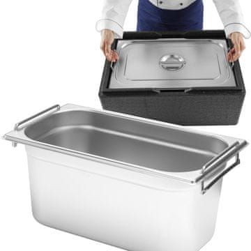 Hendi Gastronorm posuda GN 1/3 s uvlačivim ručkama 325x176x200mm 7.8L 817452