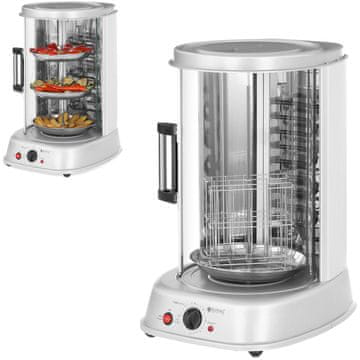 Royal Catering MINI toster roštilj za kebab, giros, ribu, povrće, vertikalni, 4 u 1, 1800 W, RCGV-1800