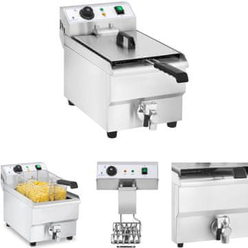 Profesionalna friteza za catering s slavinom 230V 10L