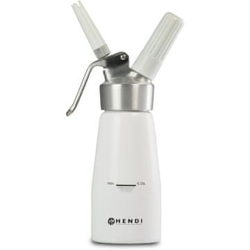 Hendi N2O Kitchen Line SET Sifona za Šlag + 3 Vrhnja 0,25L - Bijeli - 588031