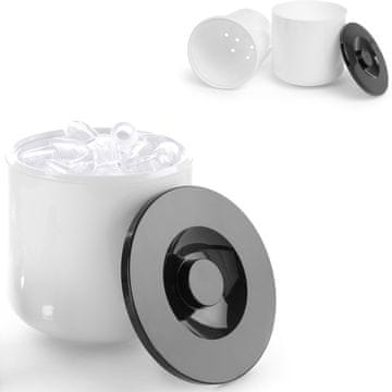 Posuda za led bijela s crnim poklopcem 5L