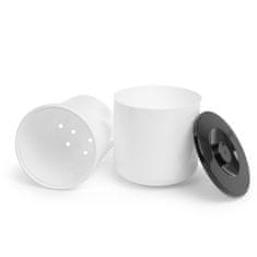 Bar Up Posuda za led bijela s crnim poklopcem 10L