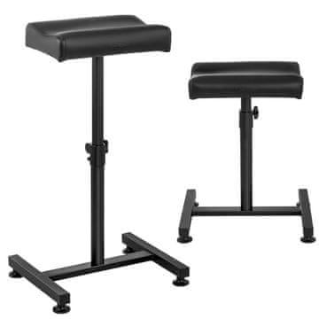 Kozmetički oslonac za noge za pedikuru, podesiv po visini do 75 cm, do 80 kg - crni