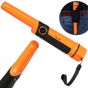 BE Ručni vodootporni LED detektor metala 20 cm / 4,5 cm