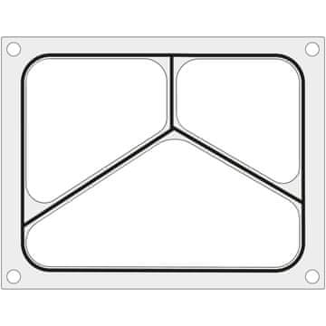 Hendi kalup za zatvaranje trodijelne posude 227x178 mm - 805626