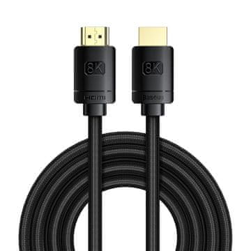 BASEUS HDMI 2.1 8K 60 Hz eARC QMS Dynamic HDR VRR ALLM kabel 3 m crni