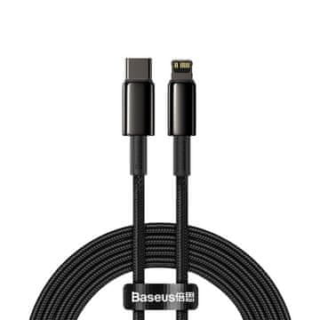 BASEUS Kabel za iPhone USB-C - Munjevito brzo punjenje 20W 2m - potpuno crni
