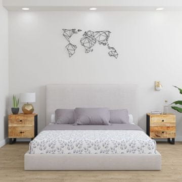 Vidaxl Noćni ormarići, set od 2, 40x33x46 cm, masivno drvo manga
