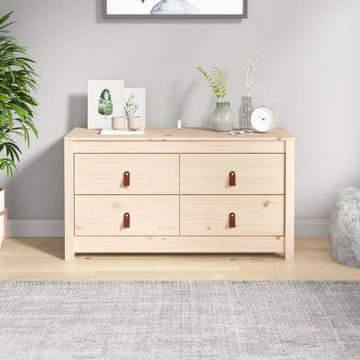 Vidaxl Komoda s ladicama, 100x40x54 cm, masivno borovo drvo