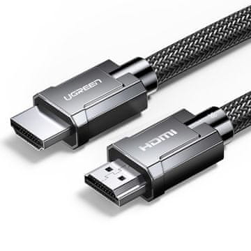 Ugreen HDMI 2.1 8K 4K 3D 48Gbps HDR VRR QMS ALLM eARC QFT kabel 2 m sivi