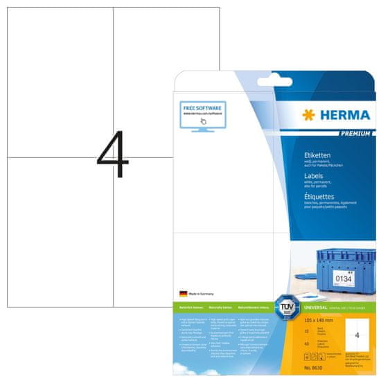 Herma Superprint Premium naljepnice, 105 x 148 mm, 10/1