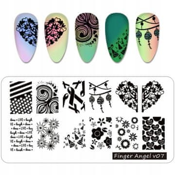 BORN Pločica za žigosanje noktiju Finger Angel - V07