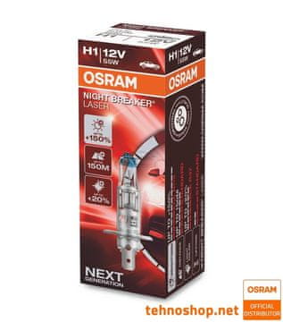 Osram HALOGENA ŽARULJA H1 NIGHT BREAKER LASER 64150NL 12V 55W P14.5s